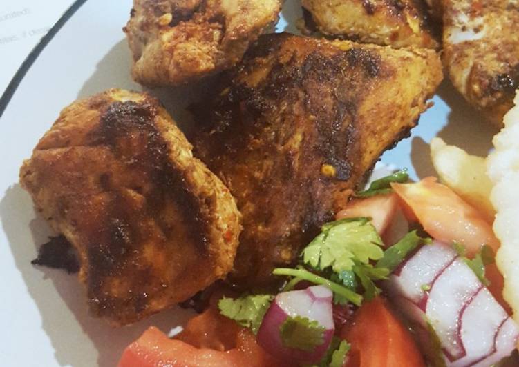 Resep Cajun Ayam Dengan Chunky Salsa Anti Gagal