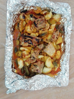 صورة لوصفة دجاج وخضار بالفرن 🍲