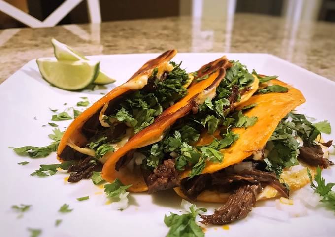 Short rib birria tacos