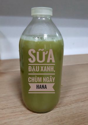 Hình của món Sữa đậu xanh - chùm ngây - yến mạch.