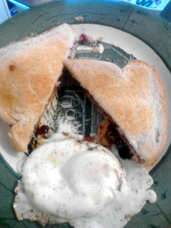 A picture of Bacon & Jelly on Toast.