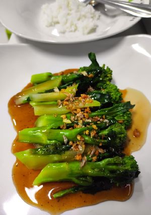 A picture of Baby Broccoli with Oyster Sauce by Microwave @By SanD.