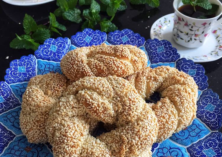 Simit - Turkish Pretgel foto resep utama