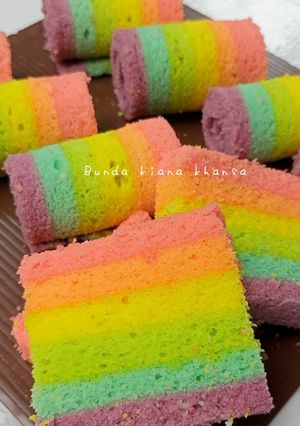 Foto resep Rainbow cake kukus