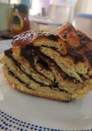 Una foto de Babka de chocolate
