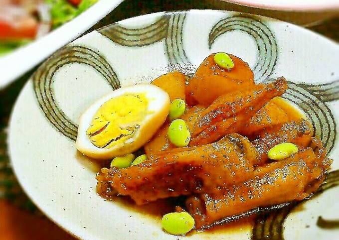Sweetly Simmered Potatoes and Chicken Wings