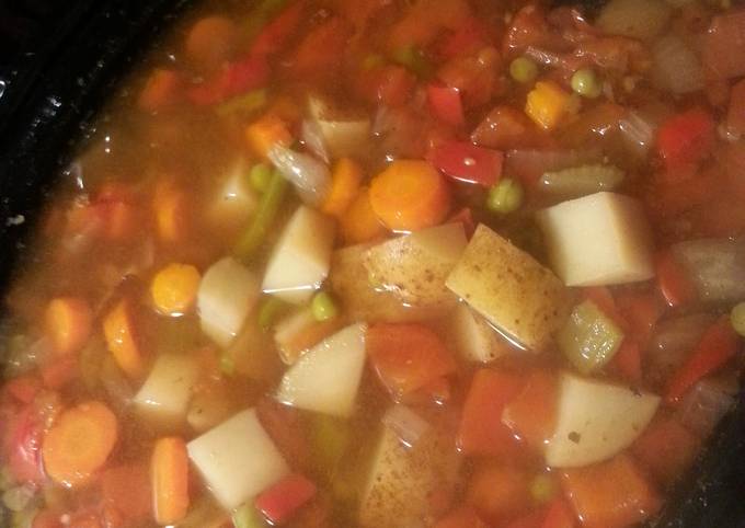 Steps to Make Quick Spicy Vegetable 8 QT Crock Pot Soup