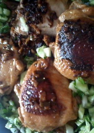 A picture of yumilicious chicken thigh pan tikka.