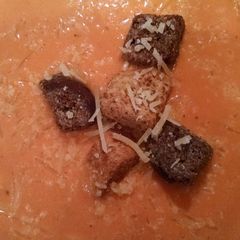 A picture of Creamy Tomato and Cauliflower Soup.
