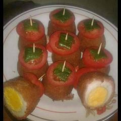 A picture of Scotch eggs.
