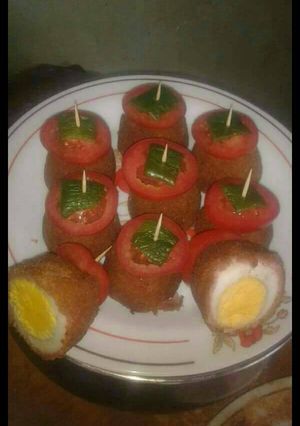 A picture of Scotch eggs.