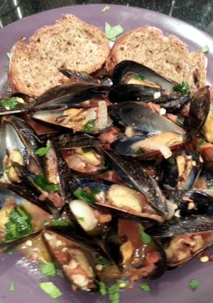 A picture of Zuppa di Mussels.