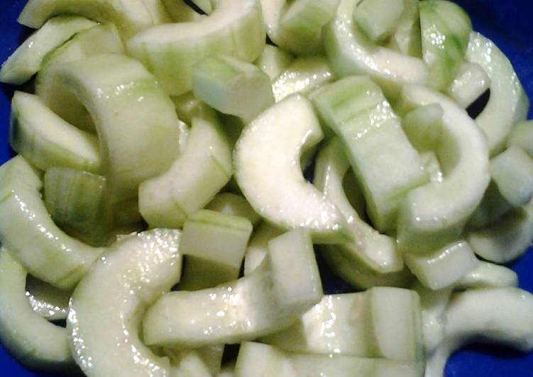 Steps to Prepare Perfect black salt on cucumbers a refreshing snack