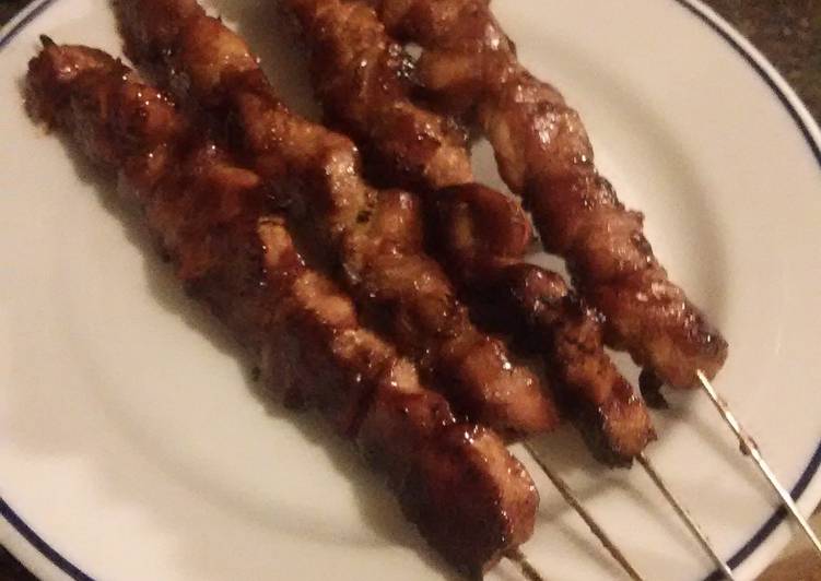 Recipe of Perfect Pork kebabs on the grill