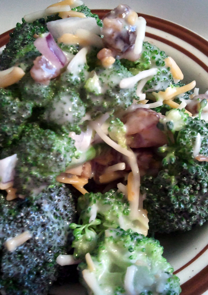 A picture of Ruby Tuesdays Broccoli salad.