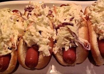 How to Cook Perfect Steamed Hotdogs With Coleslaw