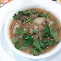 A picture of Green chilli lentil squash soup 辣椒🌶️小扁豆汤.