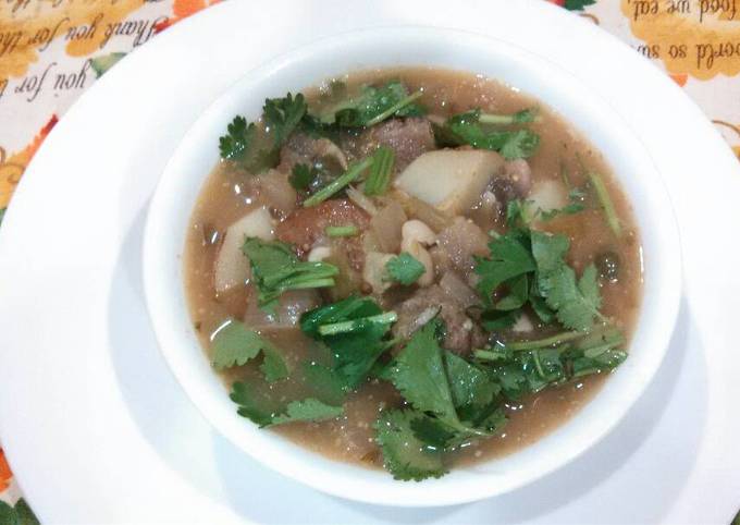 Steps to Prepare Homemade Green chilli lentil squash soup 辣椒🌶️小扁豆汤