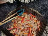 Фунчоза з овочами та печерицями