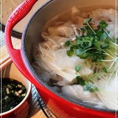 A picture of Refreshing Yuki Nabe (Hot Pot) With Pork Belly and Tofu.