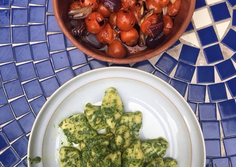 Gnocchi with basil pesto