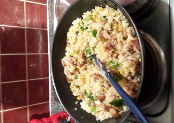 Simple Way to Prepare Fancy sausage and bacon risotto for Lunch Food