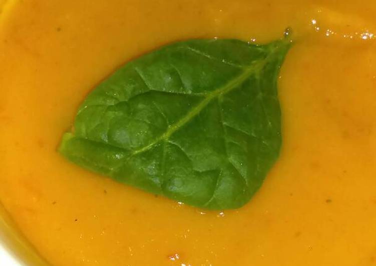 Steps to Prepare Quick Sweet potato, tomato & pepper soup