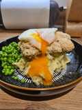 Crumbed smoked cod & buttery smashed potato
