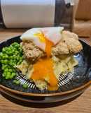 Crumbed smoked cod & buttery smashed potato