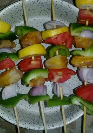 A picture of Shish Tawook (Chicken Skewers) – Recipe from Safy.