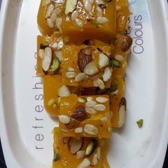 A picture of Custard Karachi halwa.
