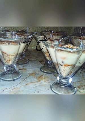 صورة لوصفة تحلية رائعة بمكونات موجودة في كل بيت 😍👌