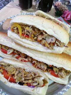 عکسی از دستور ساندویچ مرغ و سبزیجات