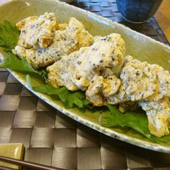 Fluffy Chicken Tempura with a Touch of Sesame A picture of Fluffy Chicken Tempura with a Touch of Sesame.