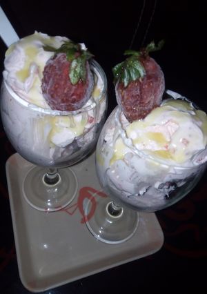 A picture of Strawberry ice cream.