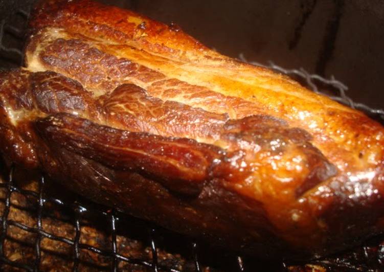 Recipe of Favorite Homemade Bacon Smoked with Barley Tea in a Pot