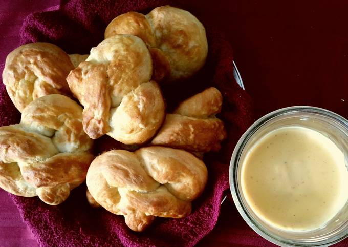 Easiest Way to Make Favorite Soft Pretzels and Spicy Cheese Sauce