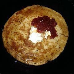 A picture of Strawberries and Cream Pancake Galore.