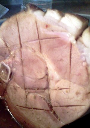 A picture of So yummy ham.