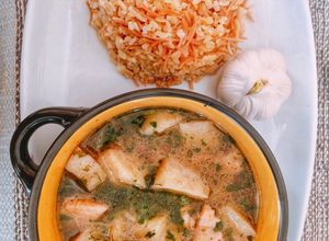 صورة لوصفة يخنة بطاطا و دجاج