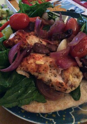 A picture of Baked Greek Chicken.