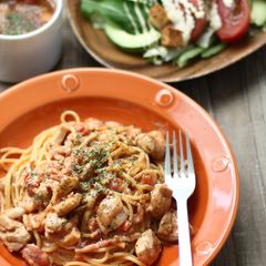 Chicken Tomato Cream Pasta A picture of Chicken Tomato Cream Pasta.