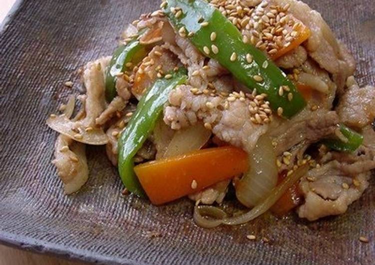 Easiest Way to Prepare Super Quick Homemade Pork, Sesame Seed & Ginger Stir Fry