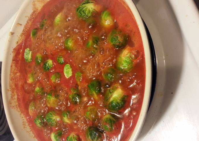 How to Make Quick Brusselsprouts in tomato sauce