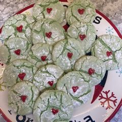 A picture of Holiday Grinch Cookies.