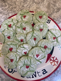 A picture of Holiday Grinch Cookies.