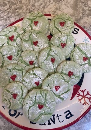 A picture of Holiday Grinch Cookies.