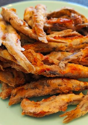 Una foto de Boquerones fritos en freidora de aire sin casi aceite