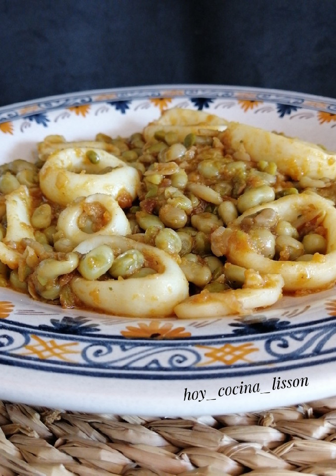 Una foto de Habitas con calamares