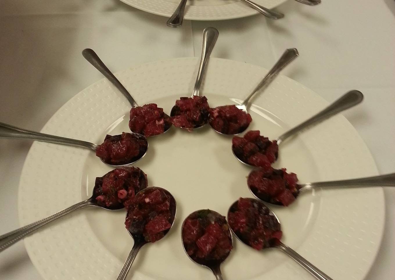 Tuna and Beets Amuse Bouche